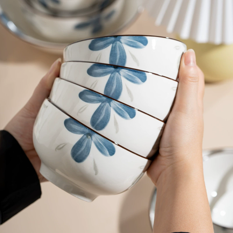 Ceramic Tableware Set (Jingdezhen Molan) — Underglaze Colored Bowls & Plates, DIY Select Pieces