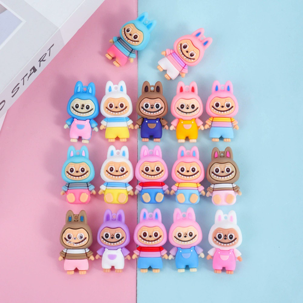 Новый брелок Labubu с мультяшным дизайном, милый автомобильный кулон, слепой бокс, маленький подарок, аксессуары для ключей оптом