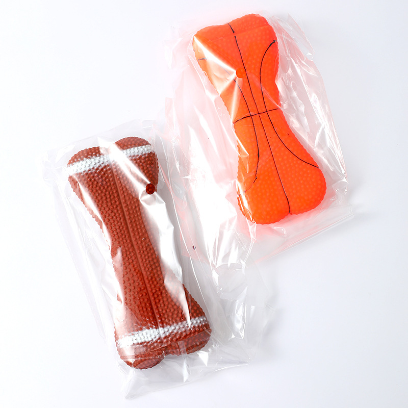 Suministro directo de fábrica en stock nuevo vinilo sonido deportes bola hueso perro de juguete perro entrenamiento mascota juguete al por mayor