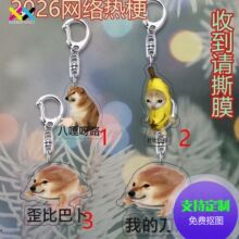 2026热梗搞笑我的刀盾梗爆款平面亚克力挂件亚克力钥匙扣