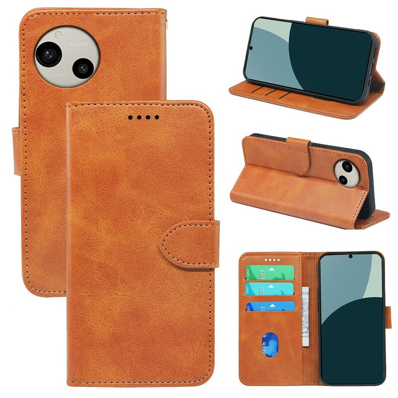 Suitable for Sharp Aquos Wish 5Th Edition Multifunctional Calfskin Front Buckle Card-Inserting Phone Case Suitable for Sharp Aquos Wish 5Th Edition Multifunctional Calfskin Front Buckle Card-Inserting Phone Case