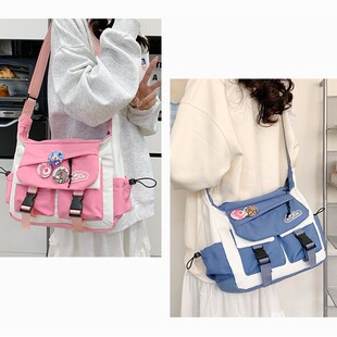 Trendy Large-Capacity Crossbody Bag for Spring and Autumn, New Ins-Style Shoulder Bag, Japanese Casual Messenger Bag, Versatile Small Crossbody Bag