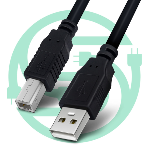 1.5m USB cable USB printing cable USB2.0 computer data cable black…