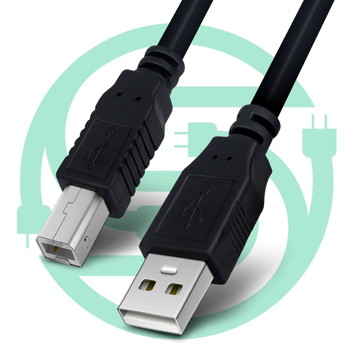 1,5 м USB-кабель производитель USB-печати USB2.0 компьютерный кабель данных черный медный провод высокого скорости передачи