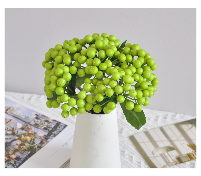 Foam Mini Red Berries Blueberries Fake Flowers Fortune Fruit Flower Wall Decoration Artificial Berry Branches_maomaolike.com