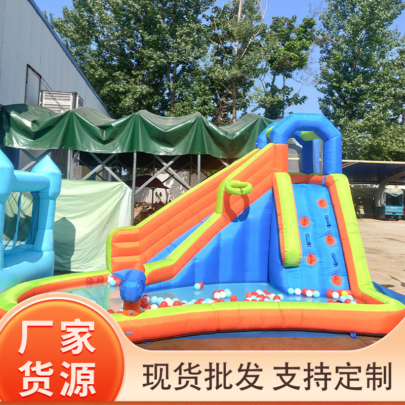 厂家批发牛津布充气城堡小型家用 室内外儿童蹦床小跳床滑梯