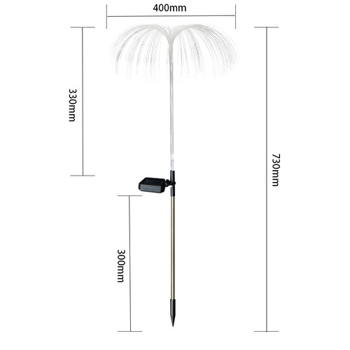 Direct Sale from Manufacturer: New Solar Jellyfish Lamp with Colorful LED Light, Fiber Outdoor Garden Solar Lawn Lamp