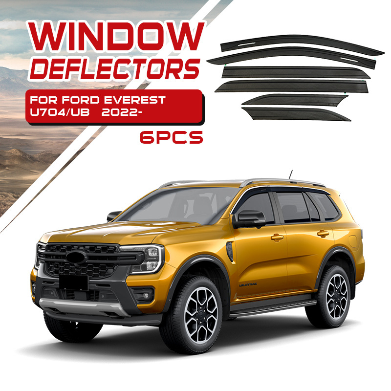 TXR es adecuado para Ford, ventana de protección de lluvia, cejas de lluvia, Ford Everest Window Deflectors image 8