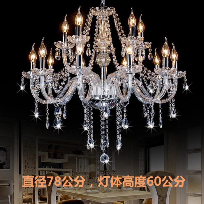 Los fabricantes promueven 5 cabezas, 6 cabezas, 8 cabezas, 10 cabezas, candelabros de cristal europeos, que se pueden suministrar a tiendas físicas de varias plataformas en el país y en el extranjero