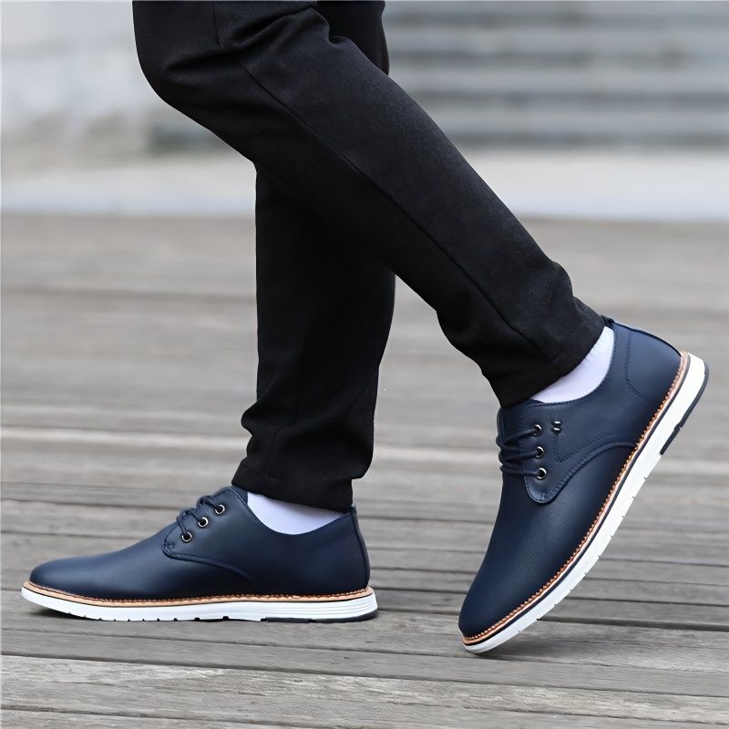 New men's casual shoes for summer, soft leather youth trendy shoes, Korean style breathable versatile business trendy leather shoes