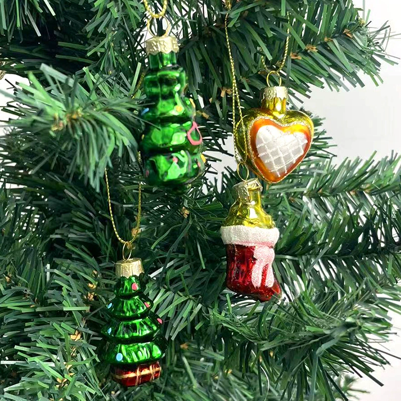 Christmas glass pendant, creative small decorations