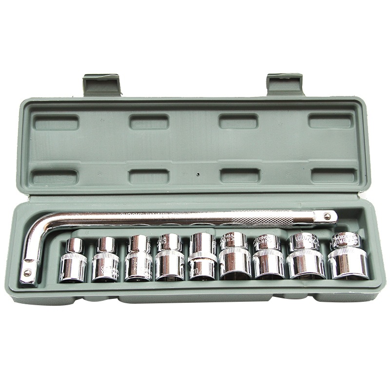 Diez piezas de herramientas de llave de manguito flying para automóviles herramientas de mantenimiento de motocicletas domésticas caja de herramientas de llave de neumáticos