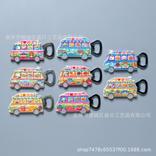 厂家供应风景开瓶器可爱小汽车开瓶器各地旅游城市伴手礼冰箱贴