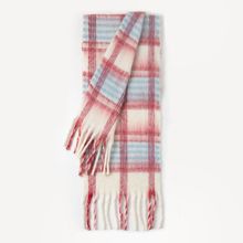 ins韩版小众高级仿羊绒流苏经典格子围巾女保暖围脖