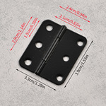 不对称合页喷漆黑色6孔38*34mm圆角普通型合页配电箱黑色铰链