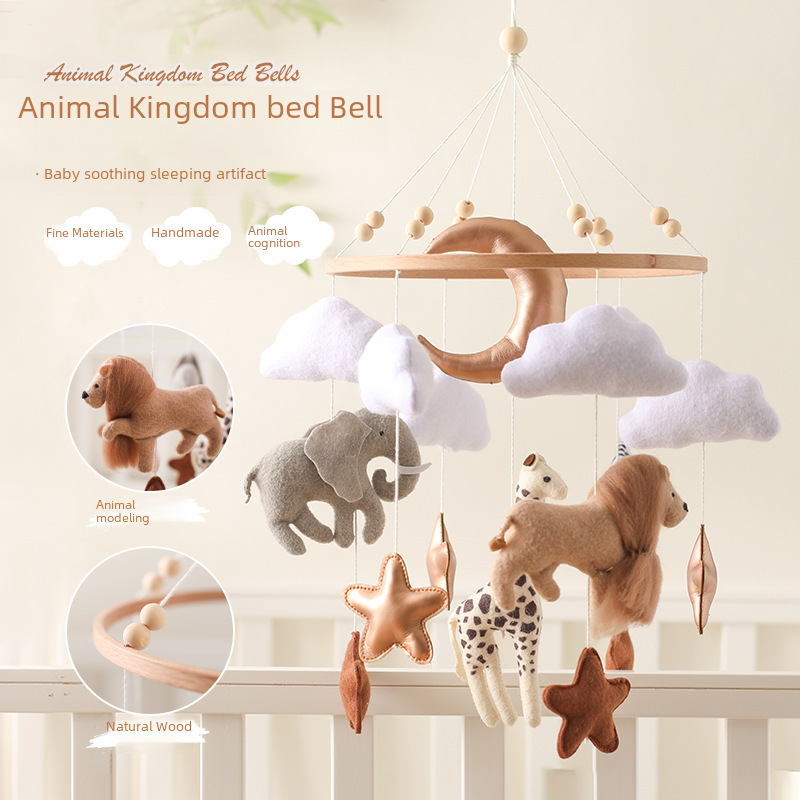 Children's crib toy for hand-eye coordination with animals