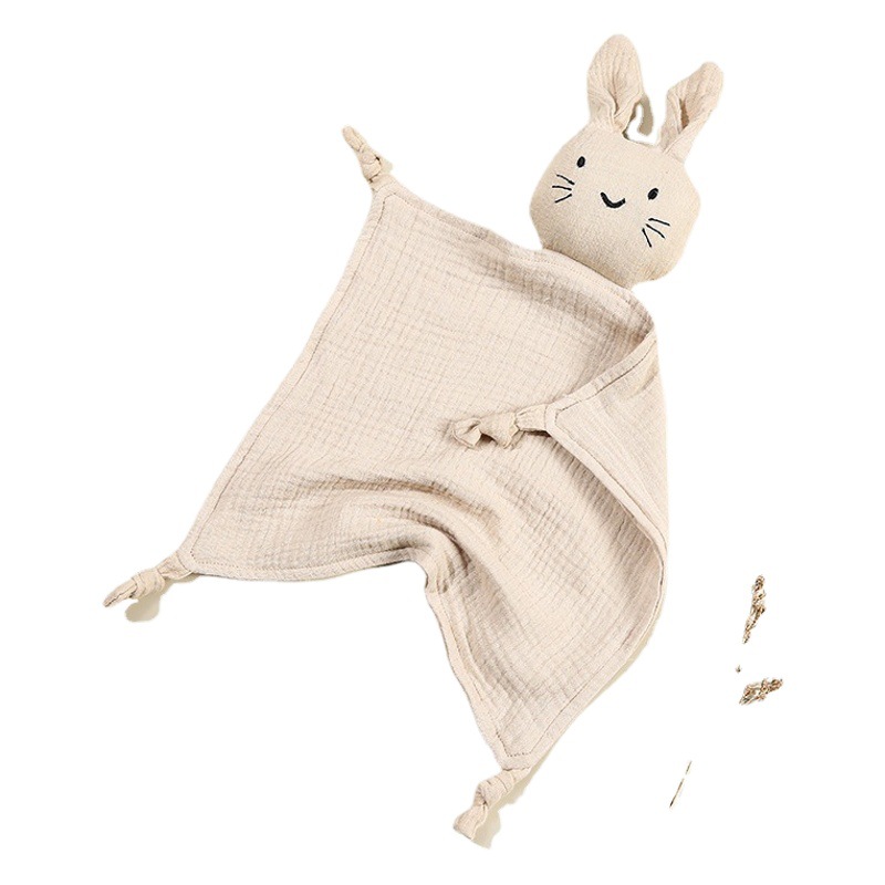 Foreign trade children's double-layer cotton gauze blanket cute cat saliva towel sleeping comfort towel doll baby blanket