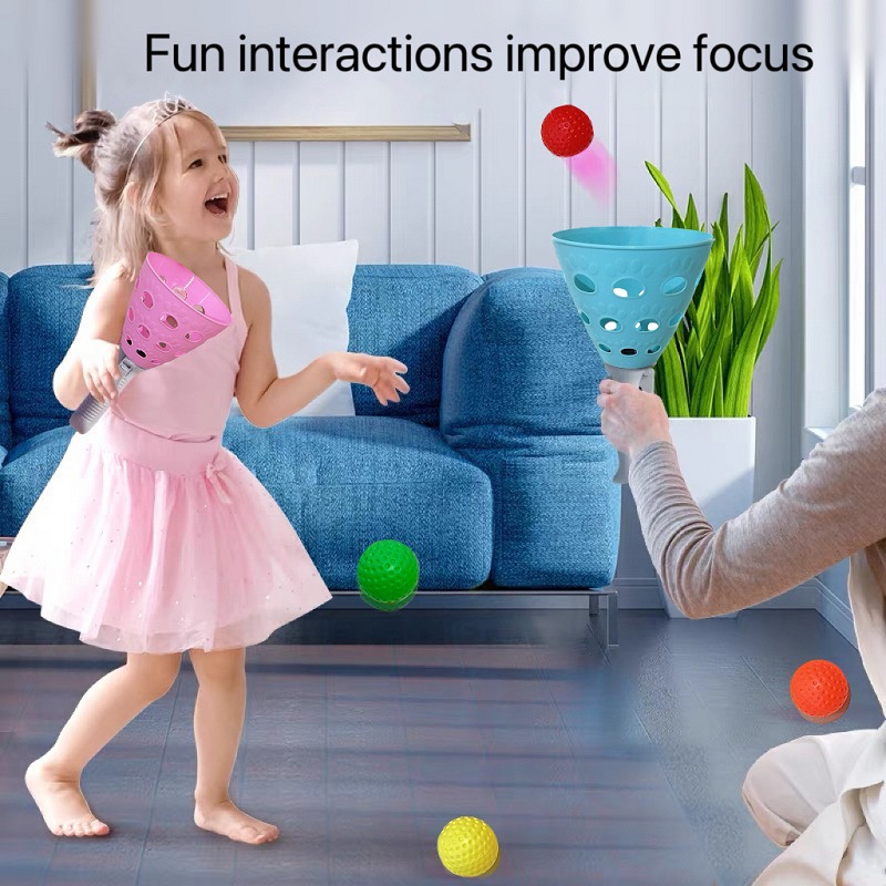 Bolas de lanzamiento de acoplamiento transfronterizas para niños juguetes para niños y niñas interacción de padres al aire libre doble bola de catapulta deportiva