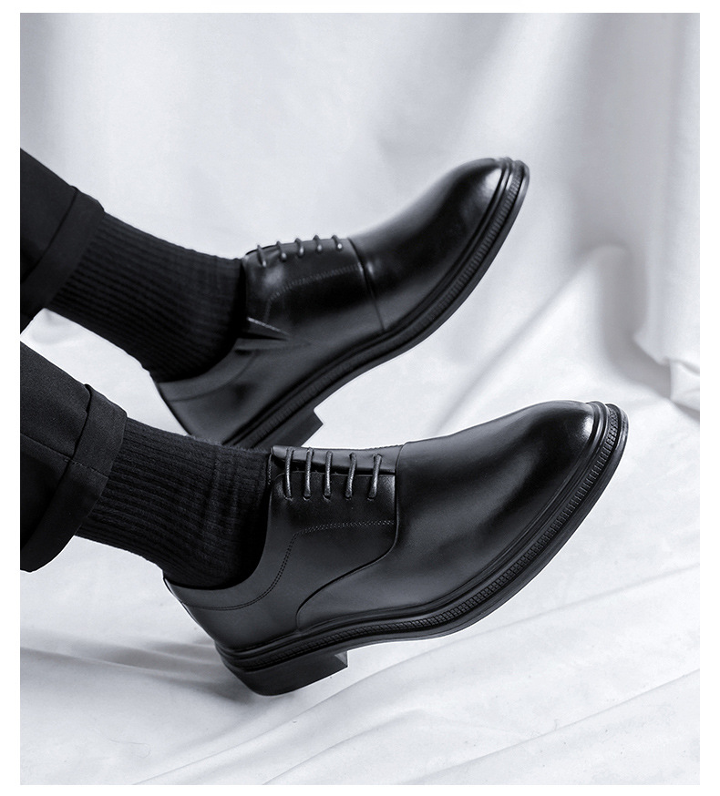 Scarpe da uomo piccole in pelle, comode, da lavoro, casual, formali, in pelle bovina, nere, singole, da sposo, da sposa_voghion.com