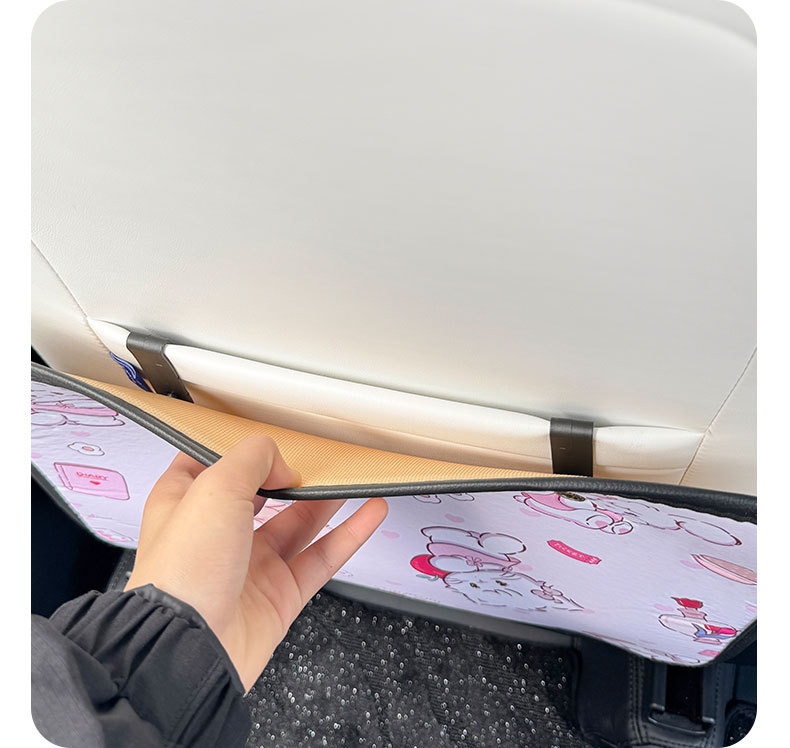 Kitten Cartoon Cute Car Seat Back Anti-kick Pad Simple and Comfortable Dirt-resistant Storage Bag Anti-kick Pad Dirty Pad