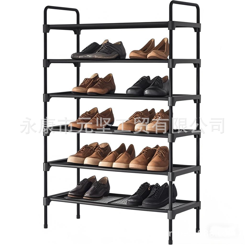 3방향 체크무늬 6단 신발장