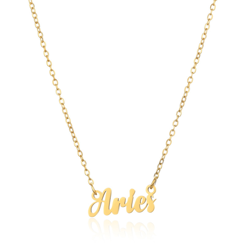 Simple Style Letter Stainless Steel Plating Pendant Necklace 1 Piece display picture 9