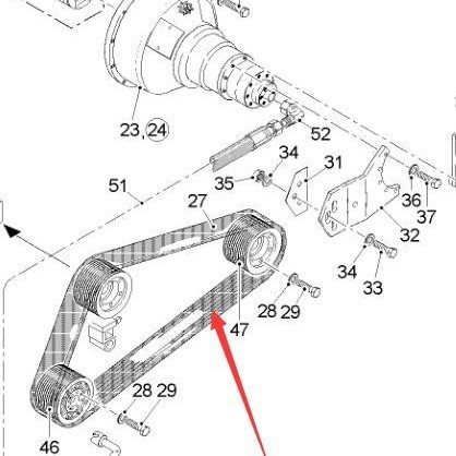 维特根w205铣刨机33142铣刨鼓驱动皮带