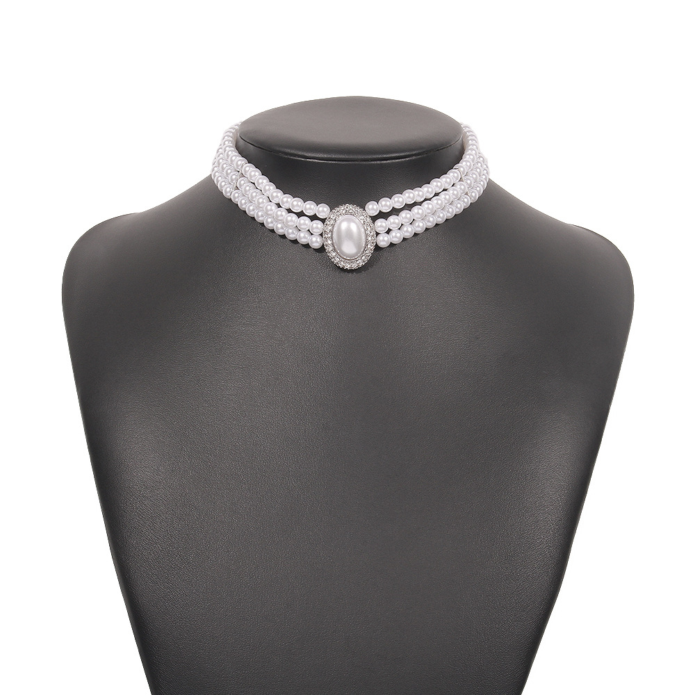 retro palace style multilayer pearl necklacepicture11