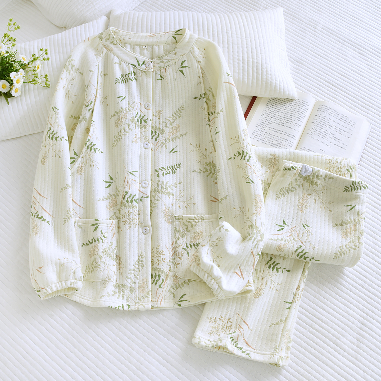 Air Cotton Postpartum Clothing Autumn and Winter Postpartum Pure Cotton Sweat-Absorbent October 11 Winter Maternity Pajamas Maternity Breastfeeding