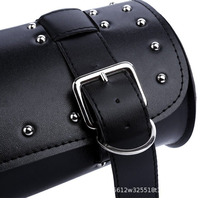 Retro Motorcycle Electric Vehicle Universal Modified Leather Front Hanging Bag Side Bag Tool Bag Factory Direct Sale