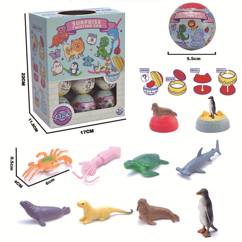 Juguetes transfronterizos de huevos para niños Simulación Animal Mundo Dinosaurios Huevos Dolores Mundo Modelo Ornamento Caja ciega lote
