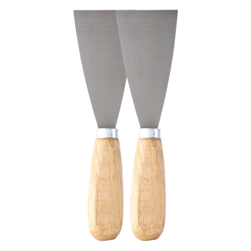 Raspador de Acero Inoxidable Genuino de 5 Pulgadas, Herramienta para Raspar Pisos con Mango de Madera, Espátula de 3 Pulgadas Súper Resistente y Engrosada