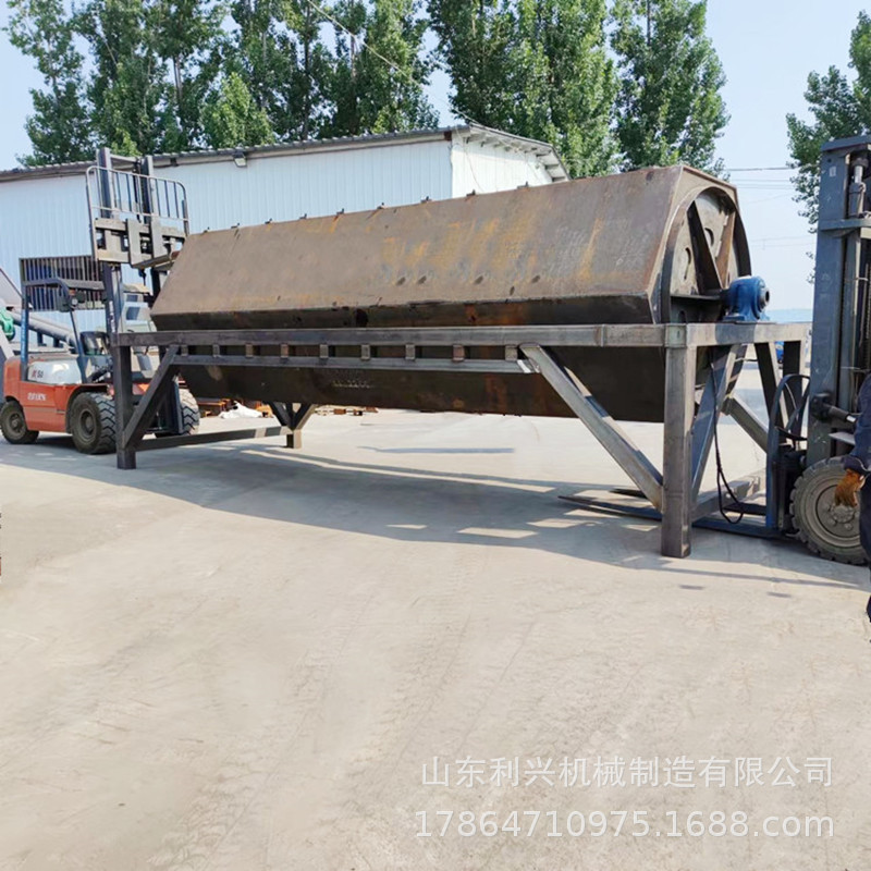 废铁钢渣除锈六角研磨机 火烧铁批量处理六角干磨机 5米长滚筒机