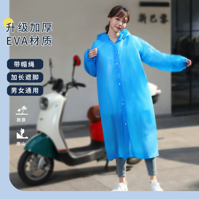 Длинный плащ для взрослых, защита от дождя на все тело, прозрачный и утолщенный, унисекс, универсальное пончо от дождя.