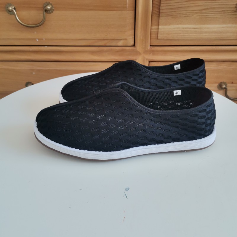 Old Beijing cloth shoes men's summer mesh shoes handmade multi-layer bottom men's mesh Chinese style old cloth shoes breathable mesh shoes