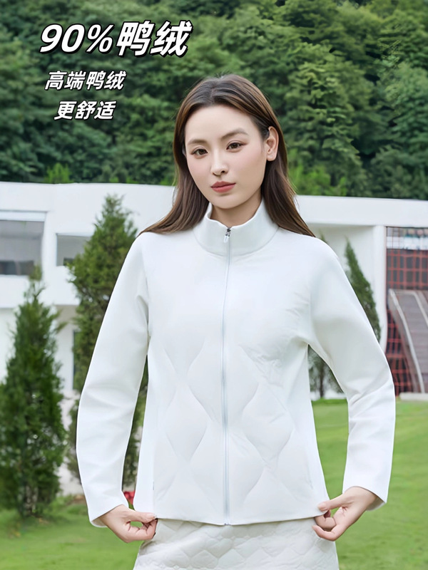 修身轻薄款羽绒服内胆女2025秋冬季新款立领拼接短款运动骑行外套|undefined