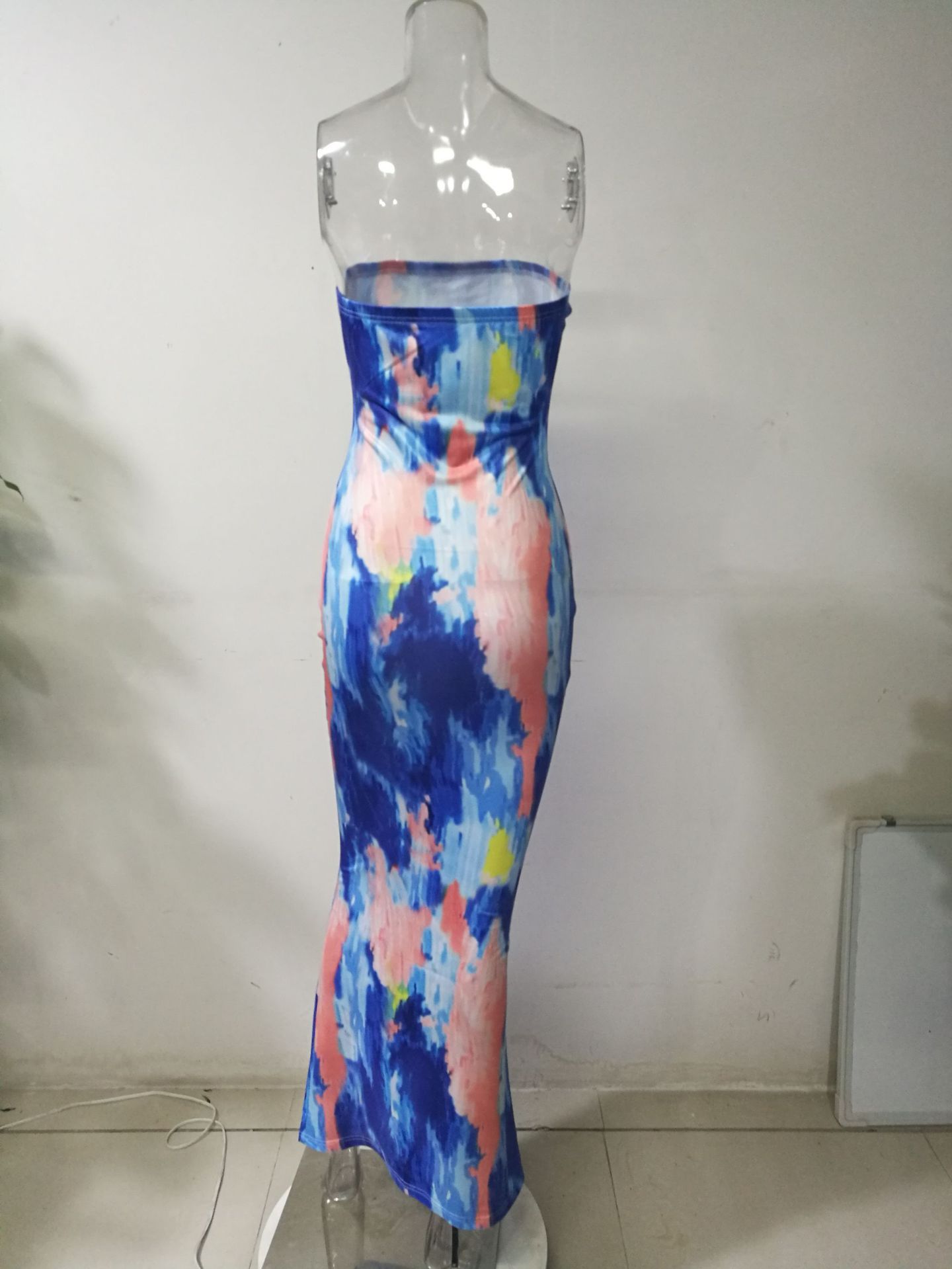 Women's Regular Dress Sexy Strapless Printing Sleeveless Printing Color Block Maxi Long Dress Daily Street display picture 10