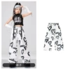 7061 black love white trousers