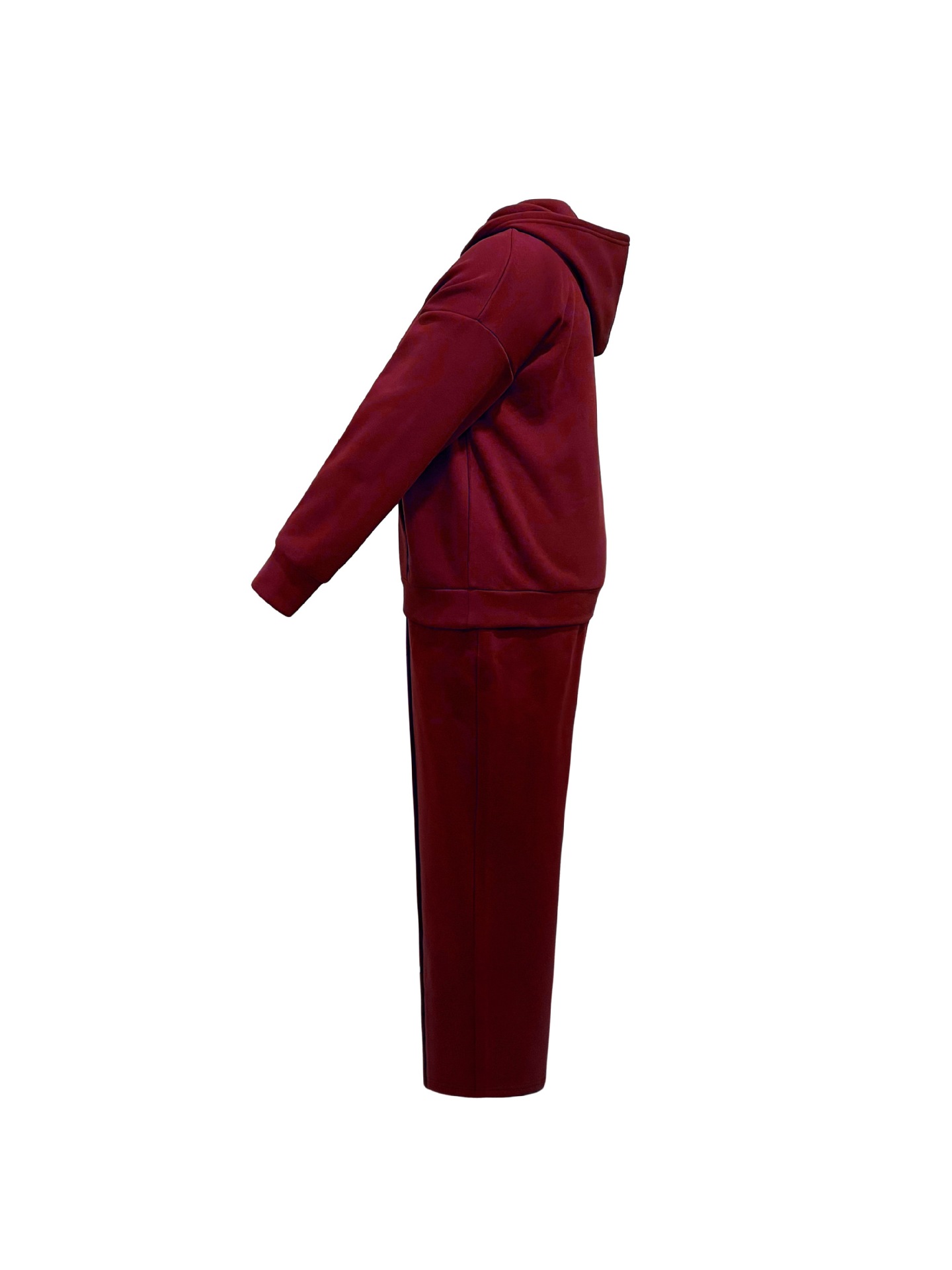 Women's Autumn Winter Hooded Sweatshirt And Straight Leg Pants Set Plus Size Clothing Popular_ecoleips.com