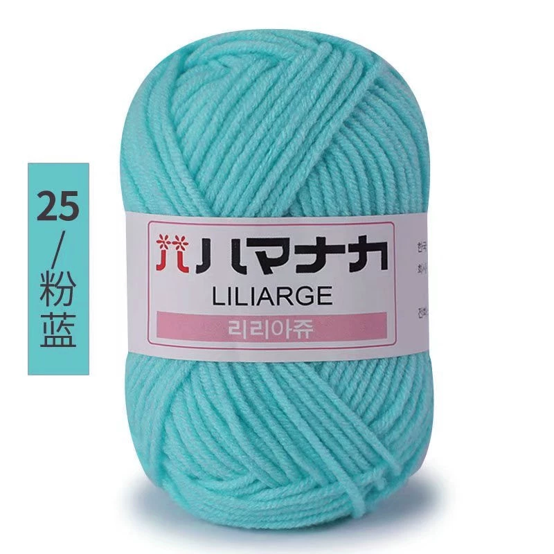 Пряжа Wool LILIARGE, 4-поли́к Milk Cotton, клубки 25 г, 74 цвета — вязание крючком и DIY