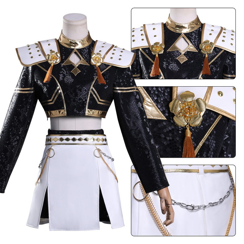 星漫境韩流女团K-POP猎魔女团cos服鲁米黑色款cosplay服装二次元|undefined