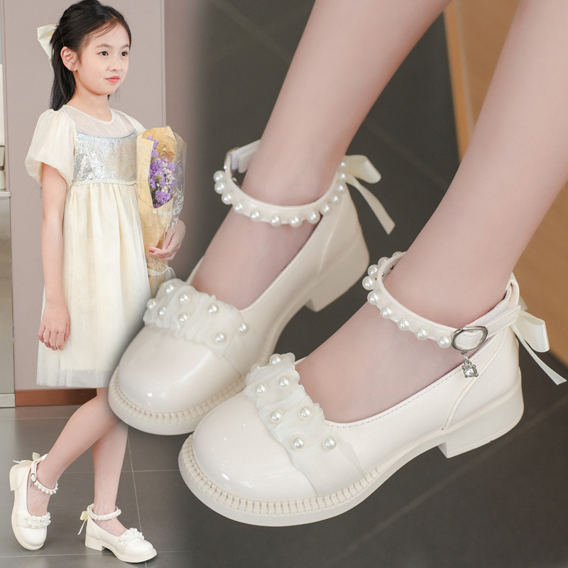 Children's Shoes, Girls' Leather Shoes, Spring & Fall 2026 New Fashion Soft-Soled Princess Shoes, Middle-Aged and Older Kidsren, Little Girls, Student Shoes
