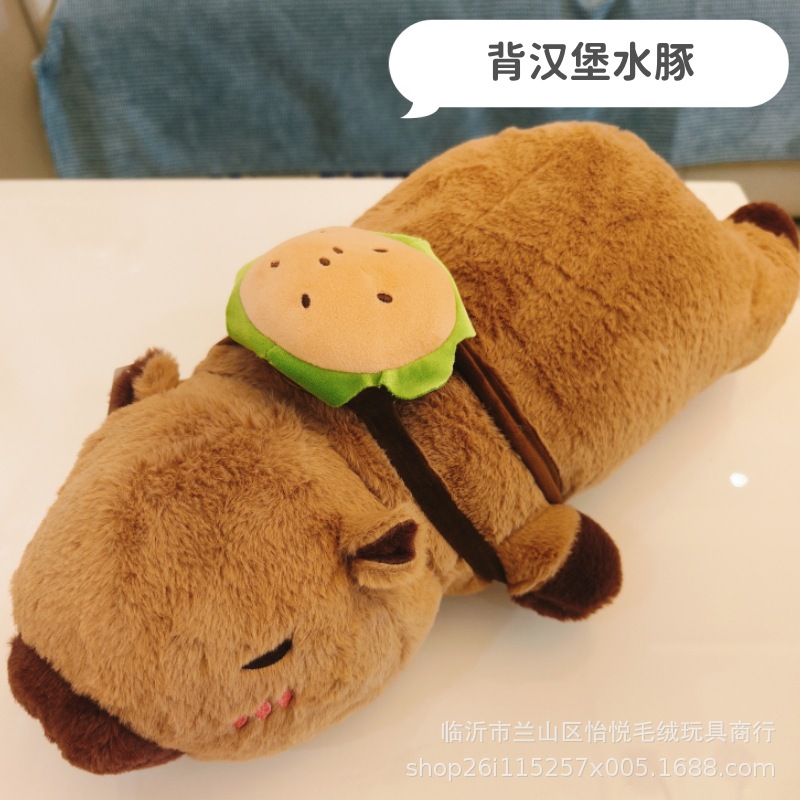 Marsopa sin aletas tumbada en hamburguesa