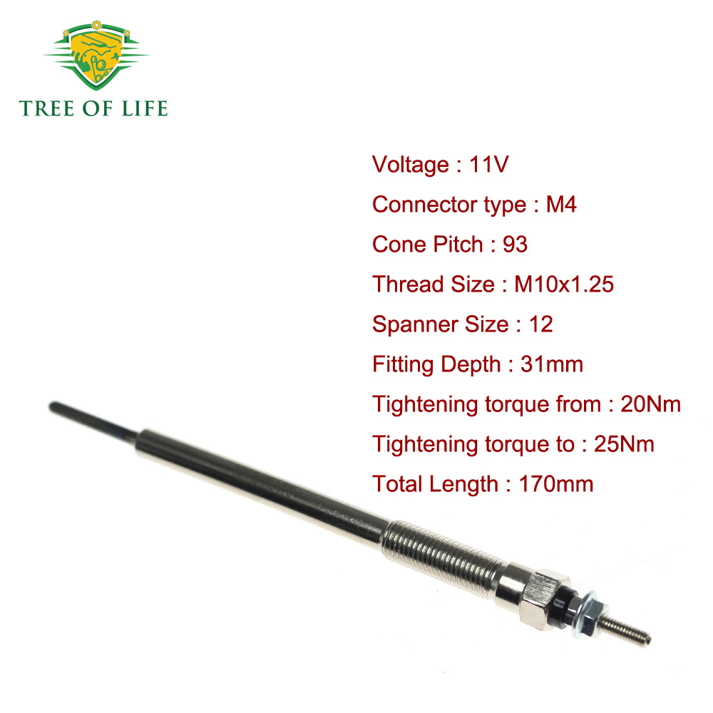 820A009, 80947504, 91190 are suitable for Mitsubishi 11-volt diesel glow plugs