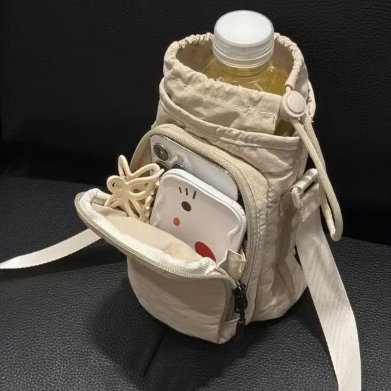 Mobile phone crossbody bag, lightweight spring outing bag, suitable for men and women students, outdoor sports portable casual water cup, small A83