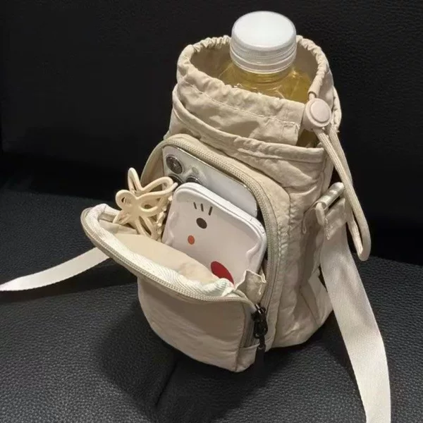 Mobile phone crossbody bag, lightweight spring outing bag, suitable for men and women students, outdoor sports portable casual water cup, small A83
