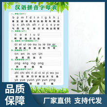 9URT批发汉语拼音字母表挂图一年级拼读训练全表声母韵母整体认读