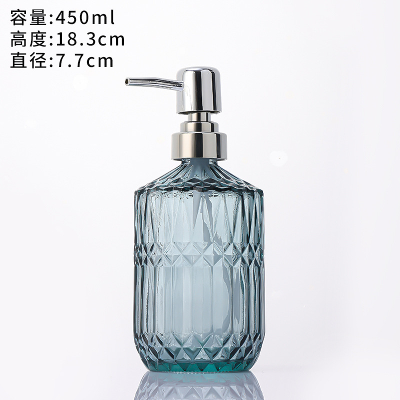 La loción de vidrio presiona la botella de desinfectante para manos, el gel de baño del Club Spa del hotel se divide en botellas de champú de 450 ML al por mayor.