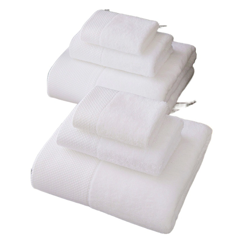 Five-Star Hotel Towel Bath Towel Special White Pure Cotton Thickeneded Cotton Pure White B&B Hotel Large Bath Towel Towel