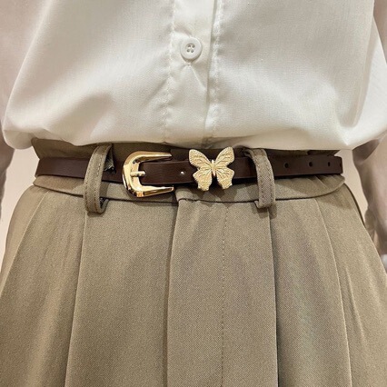 New Fashionable Versatile Simple Korean Style Belt Decoration Retro Skirt Jeans Butterfly Dress Belt